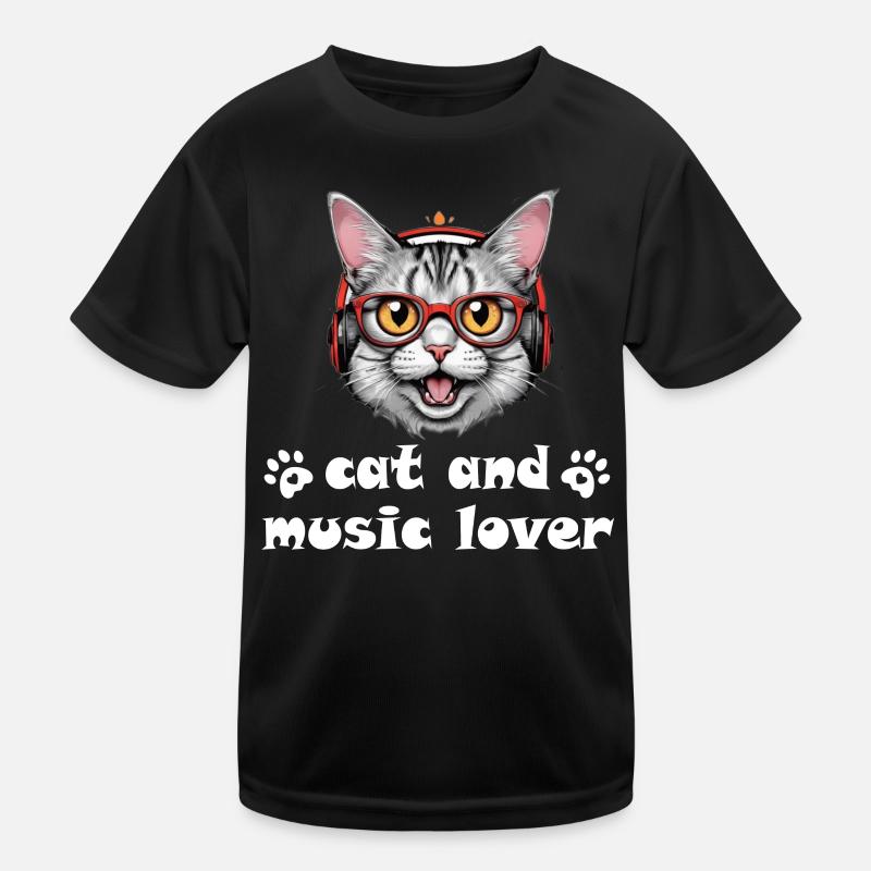 Conception de musique de chat T-shirt sport Enfant