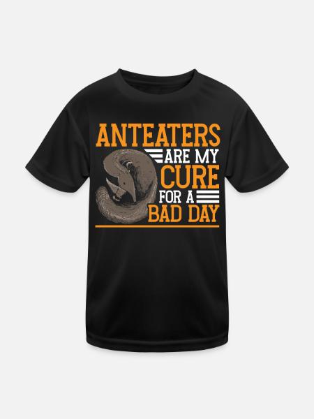 Anteater Heals Me Anteater Bear - Kids Functional T-Shirt - black - Front