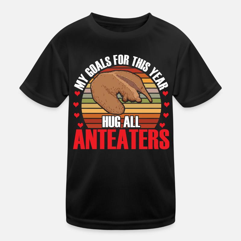 Anteater hugging anteater bear Kids Functional T-Shirt