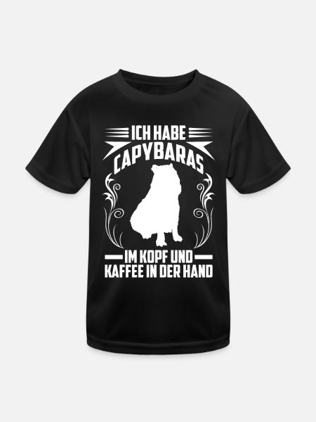 Capybara Dire Amérique du Sud Capybara - T-shirt sport Enfant - noir - Devant