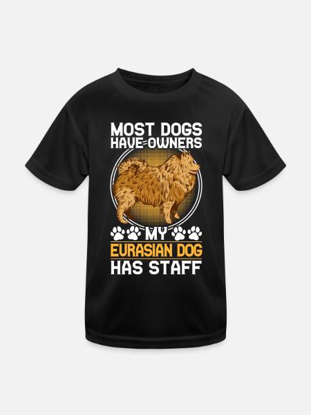 Eurasier a du personnel Spitz d’Eurasie - T-shirt sport Enfant - noir - Devant