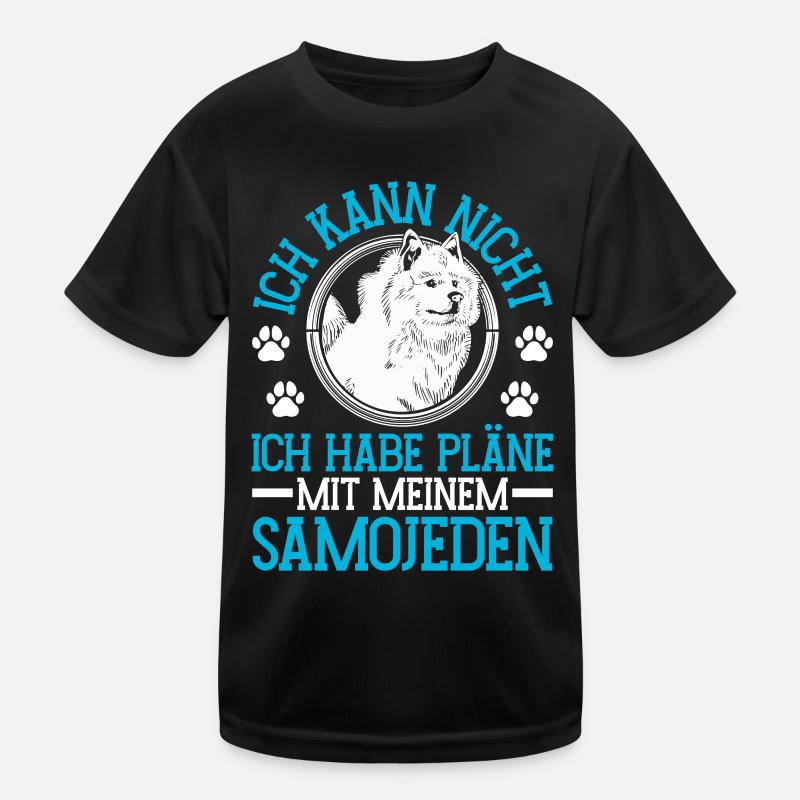 Plans with my Samoyed sled dog Kids Functional T-Shirt