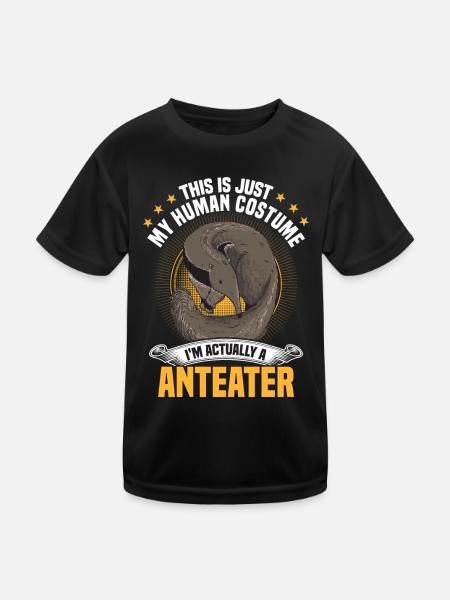 Nur ein Ameisenbär Kostüm Ameisenbären - Kinder Funktions-T-Shirt - Schwarz - Vorne