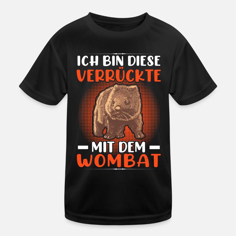 Fou avec Wombat Australia Marsupial T-shirt sport Enfant