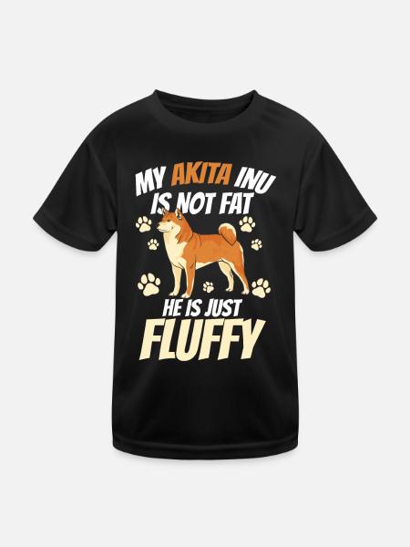 Akita Inu est juste un Akita Inu japonais moelleux - T-shirt sport Enfant - noir - Devant