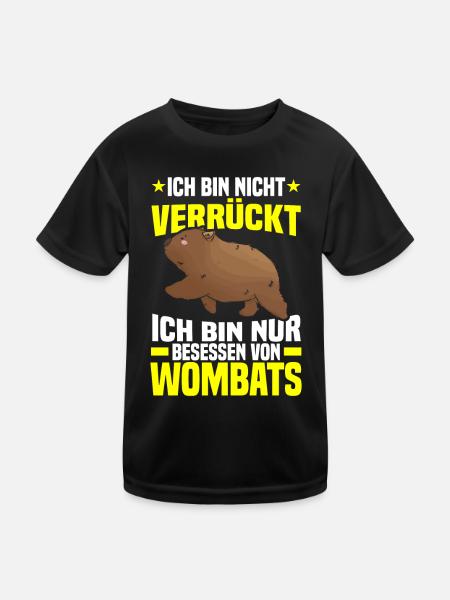 Wombat Marsupial Obsédé par le Wombat - T-shirt sport Enfant - noir - Devant