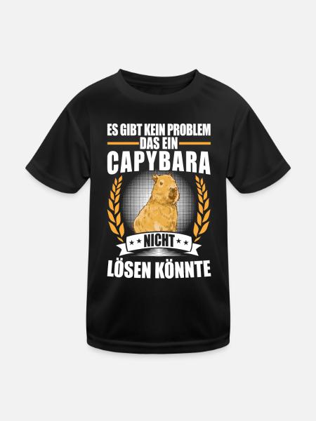 Capybara solves problems South America Capybara - Kids Functional T-Shirt - black - Front