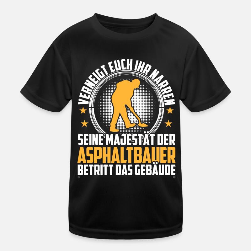 Asphalt builder bows to you road builder Kids Functional T-Shirt