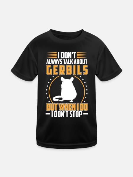 Ne parlez pas toujours de gerbille rongeur gerbille - T-shirt sport Enfant - noir - Devant
