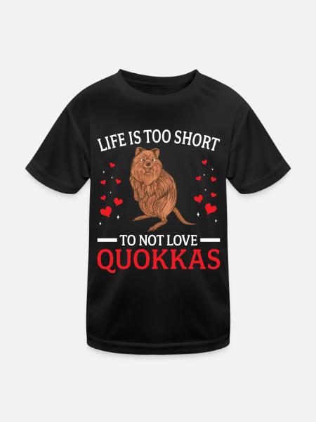 Quokka nicht lieben Beuteltier Quokka - Kinder Funktions-T-Shirt - Schwarz - Vorne