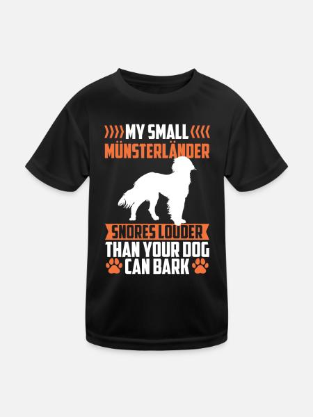 Le petit Münsterlander ronfle plus fort - T-shirt sport Enfant - noir - Devant