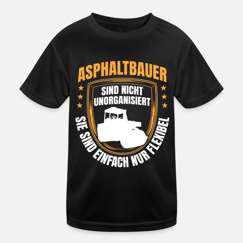 Les constructeurs d’asphalte sont flexibles Construction de routes T-shirt sport Enfant