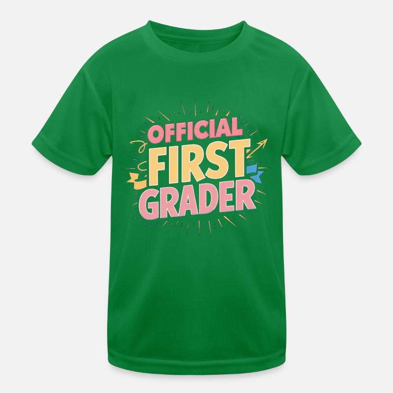 Official First Grader Kids Functional T-Shirt