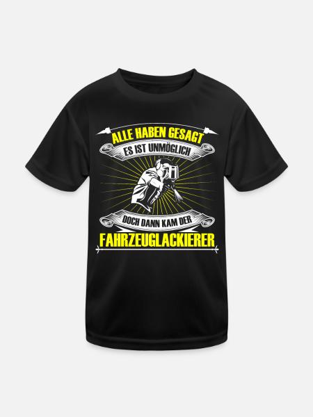 Vehicle painter Then came the painter - Kids Functional T-Shirt - black - Front