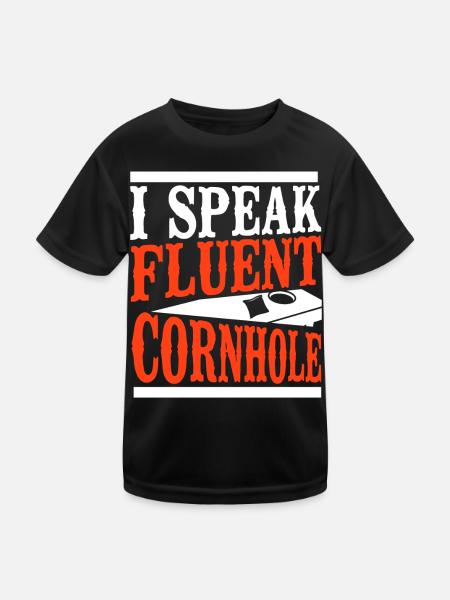 Joueur de sac de haricots de l’équipe Cornhole - T-shirt sport Enfant - noir - Devant