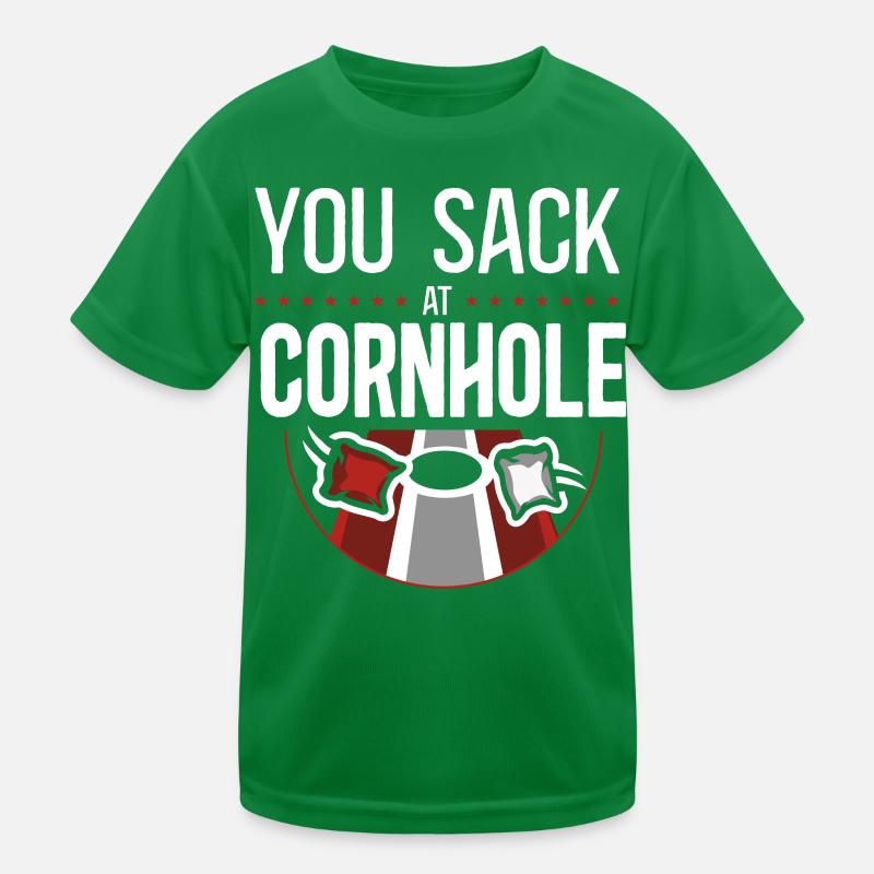 Cornhole Team Bean Bag Player Kinder Funktions-T-Shirt