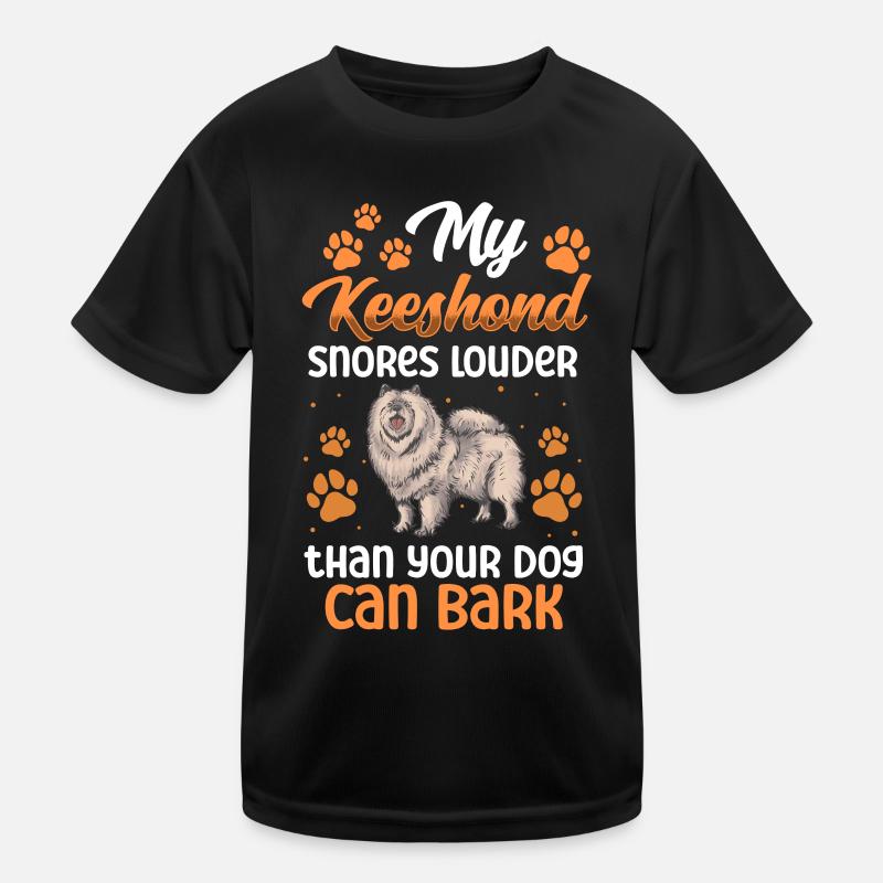 Wolfspitz ronfle fort Keeshond T-shirt sport Enfant
