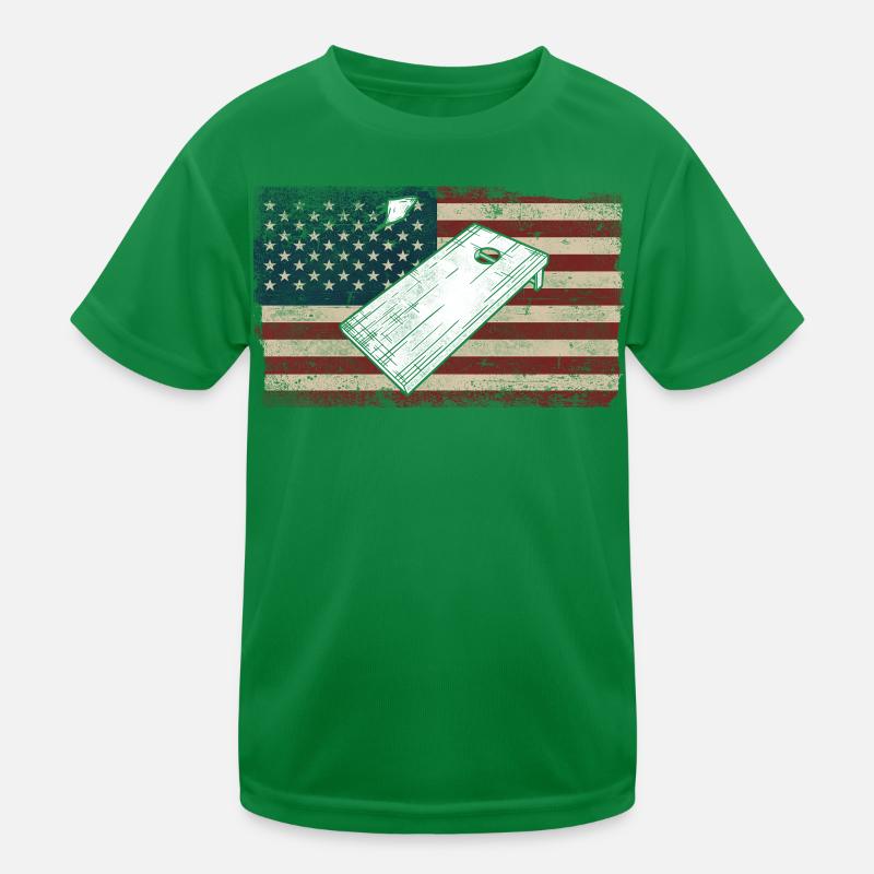 Cornhole Team Bean Bag Player Kinder Funktions-T-Shirt