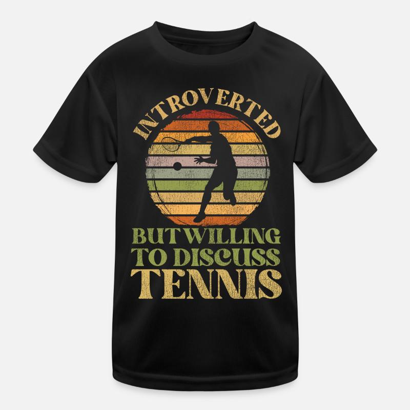 Funny Tennis Player Racket Kids Functional T-Shirt