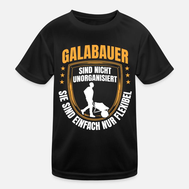 Galabauer sind flexibel Landschaftsbauer Kinder Funktions-T-Shirt