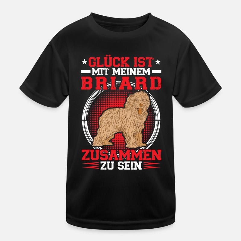 Avec mon Briard son Berger de Brie T-shirt sport Enfant