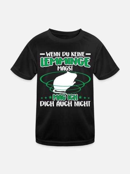 Lemming N’aime pas le lemming de campagnol - T-shirt sport Enfant - noir - Devant