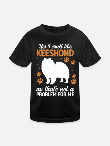 Wolfspitz : , je sens comme Keeshond - T-shirt sport Enfant - noir - Devant