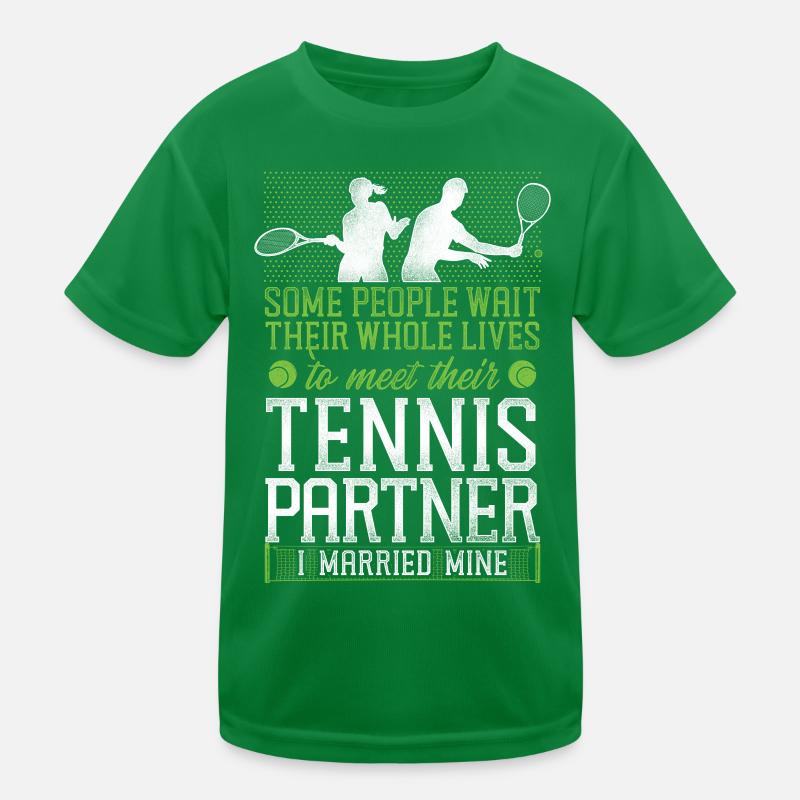 Funny Tennis Player Racket Husband Kids Functional T-Shirt