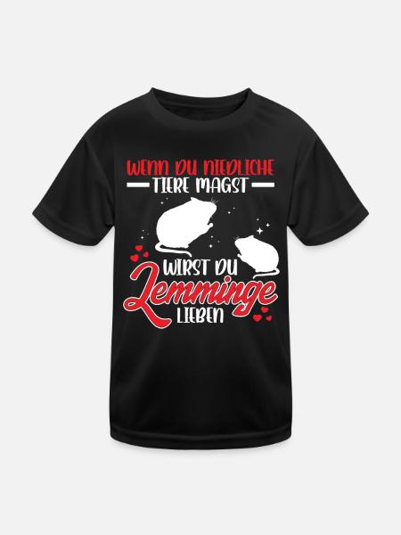 You'll like lemmings Vole lemming - Kids Functional T-Shirt - black - Front