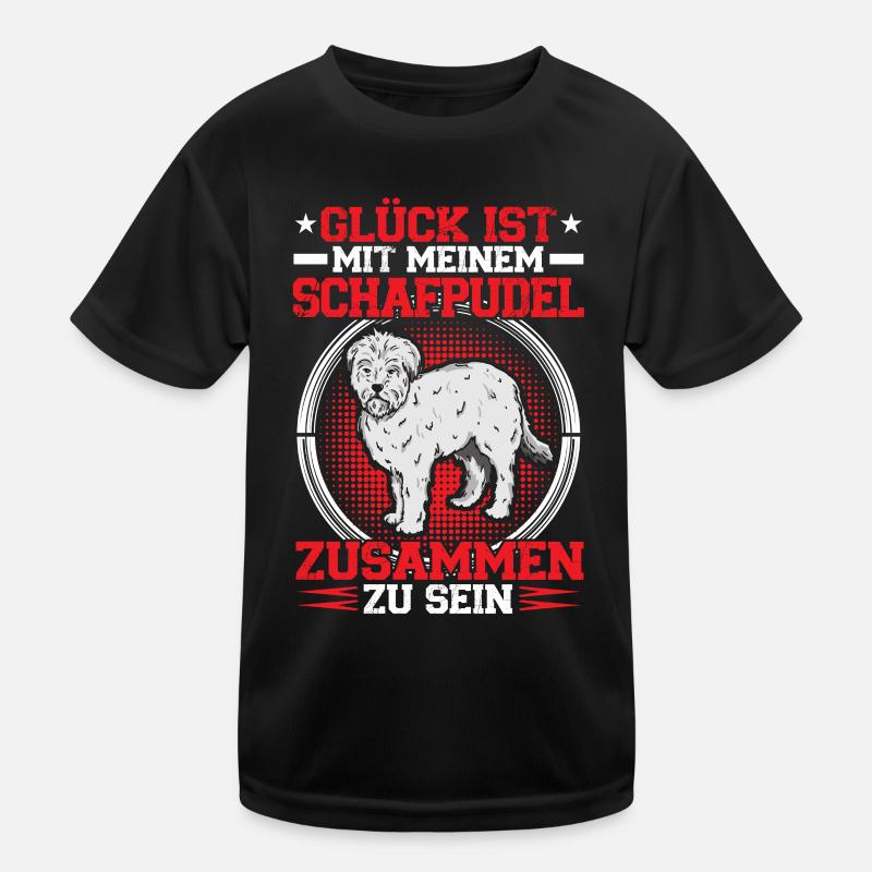 Avec mon caniche mouton son caniche de troupeau T-shirt sport Enfant