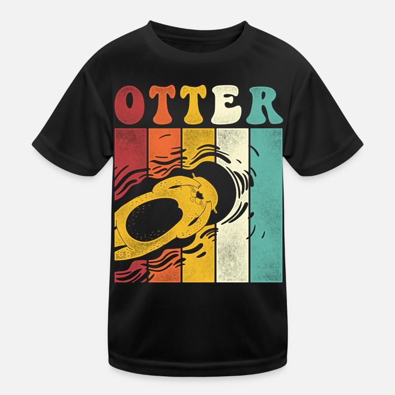 Otter Retro Vintage Otter Kinder Funktions-T-Shirt