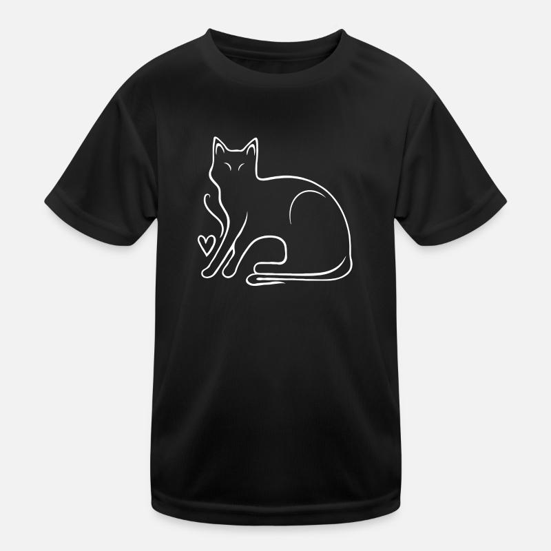 Simples Katzen Design Kinder Funktions-T-Shirt