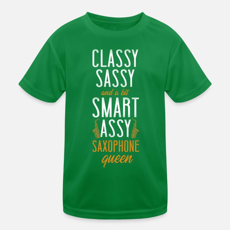 Saxophone Classy Sassy And A Bit Kids Functional T-Shirt