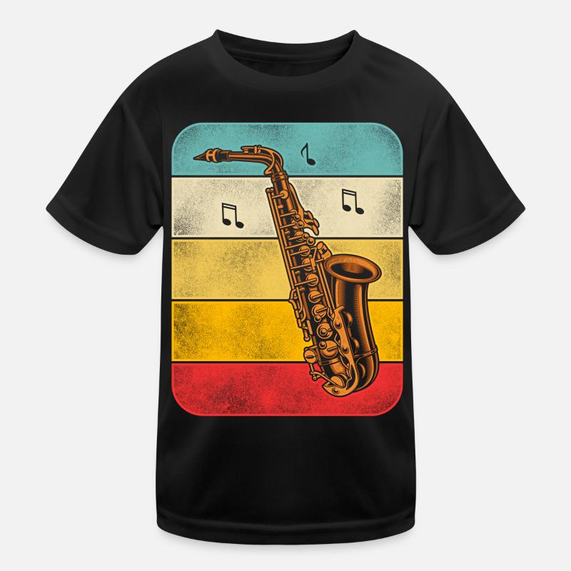 Saxophone Retro Vintage Kinder Funktions-T-Shirt