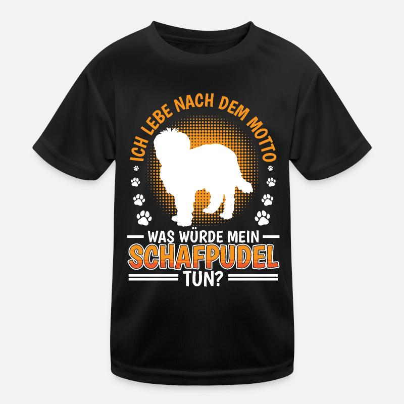 Wat zou schaapspoedel doen oude Duitse herdershond Functioneel T-shirt voor kinderen
