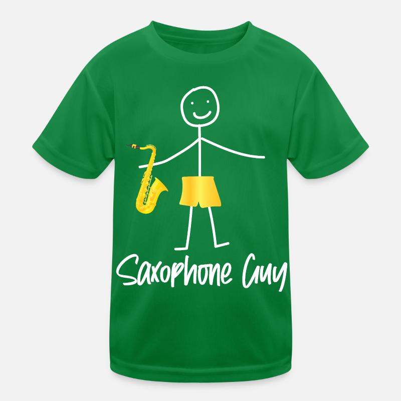 Saxophone Saxophone Guy Kids Functional T-Shirt
