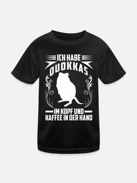 Quokka et café marsupial Quokka - T-shirt sport Enfant - noir - Devant