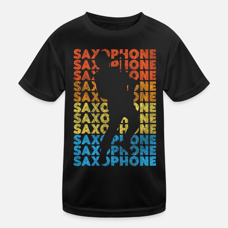 Saxophone Retro Vintage Saxophone Kinder Funktions-T-Shirt