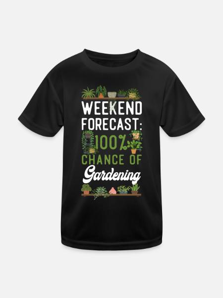 Week-end de jardinage pour les amoureux des plantes - T-shirt sport Enfant - noir - Devant