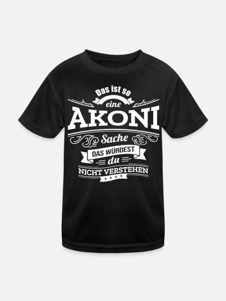 AKONI, DER KATALYSATOR FÜR DEINEN ERFOLG - Kinder Funktions-T-Shirt - Schwarz
