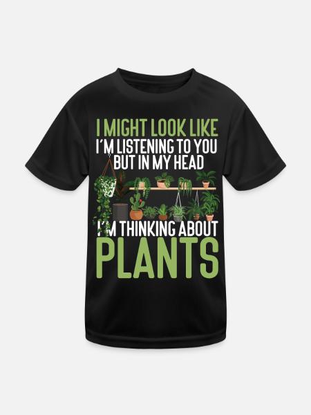 Plant Lover Gardening I Might Look - Kids Functional T-Shirt - black - Front