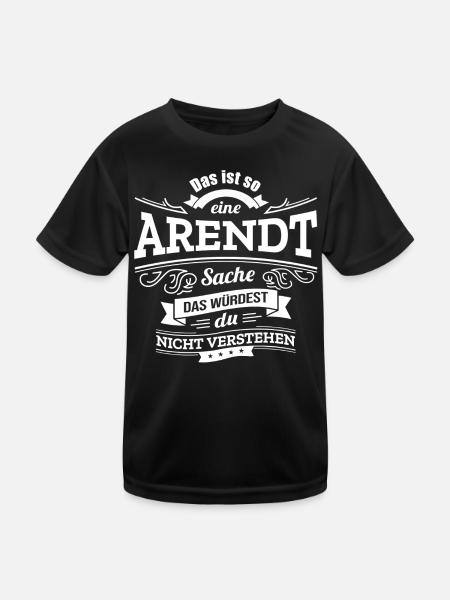 ARENDT, DER KATALYSATOR FÜR DEINEN ERFOLG - Kinder Funktions-T-Shirt - Schwarz