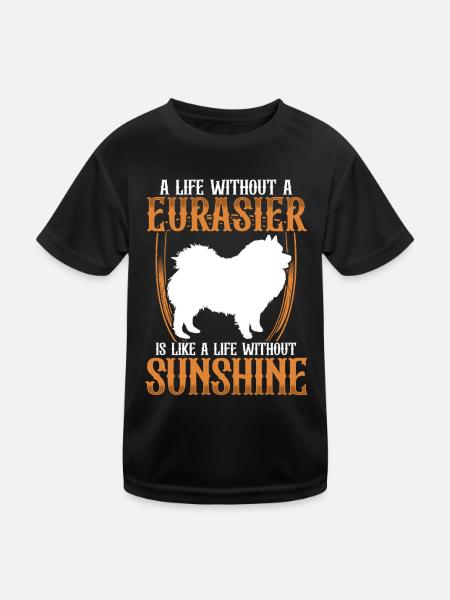 La vie sans Eurasier Spitz Eurasier - T-shirt sport Enfant - noir - Devant