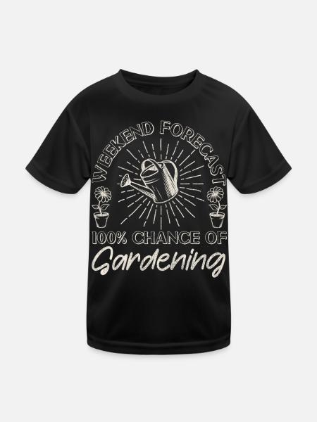Week-end de jardinage pour les amoureux des plantes - T-shirt sport Enfant - noir - Devant