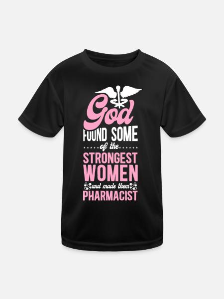 Pharmacy Tech Technician - Kinder Funktions-T-Shirt - Schwarz - Vorne