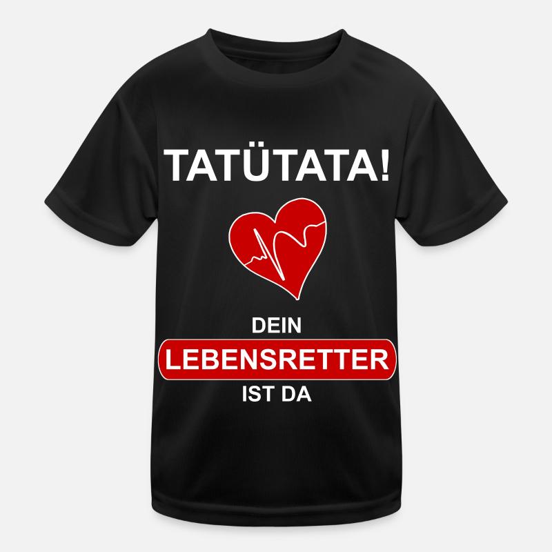 Lebensretter Sprüche Rettungsdienst Sanitäter Kinder Funktions-T-Shirt