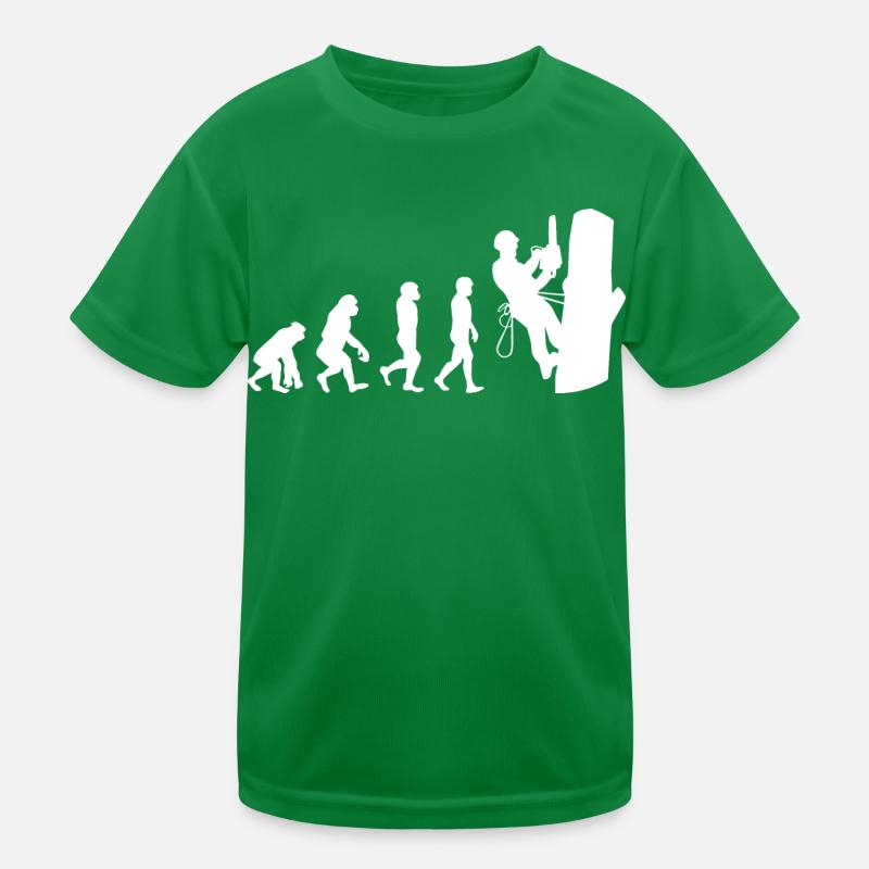 Arboriculteur Grimpeur Escalade Tondeuse Evolution T-shirt sport Enfant