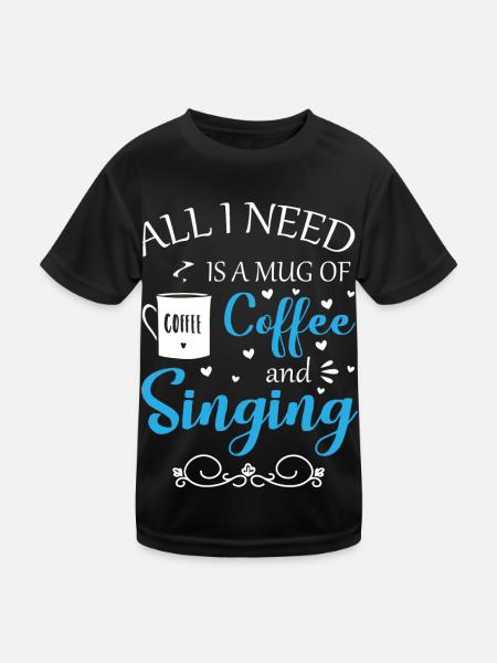 Sänger Chor Musiker Gesangsunterricht - Kinder Funktions-T-Shirt - Schwarz - Vorne