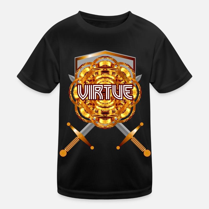Tugend (Gold) Kinder Funktions-T-Shirt
