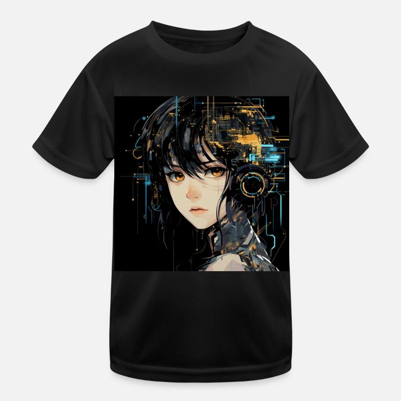Anime Augen Digital Kinder Funktions-T-Shirt